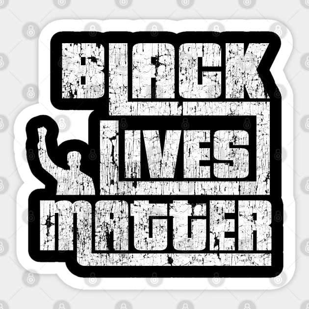 Black Lives Matter Fist In Air Sticker by blackartmattersshop